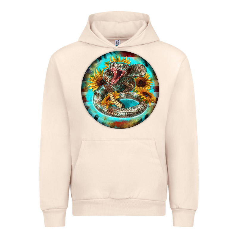 Rattlesnake And Sunflower Urban Hoodie by BarkalooDesign | Teevron