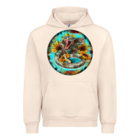 Sandshell rattlesnake and sunflower Urban Hoodie - BarkalooDesign