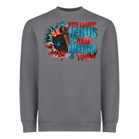 Storm She love Jesus and America too Heavyweight Sweatshirt - FaDigitalArtStudio