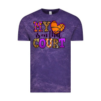 Cloud Purple my heart is on that court basketball Vintage Tee - Jasminsmagicworld