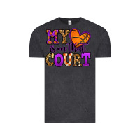 Vintage Black my heart is on that court basketball Vintage Tee - Jasminsmagicworld