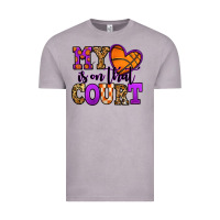 My Heart Is On That Court Basketball Vintage Tee | Teevron