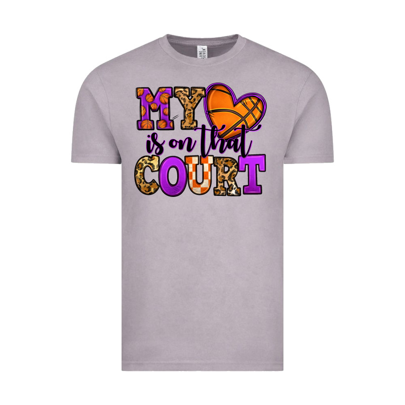 My Heart Is On That Court Basketball Vintage Tee by Jasminsmagicworld | Teevron