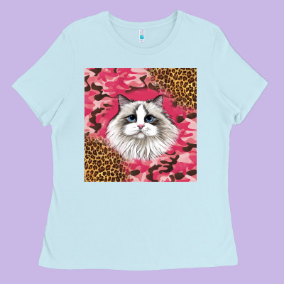 Ragdoll Cat Ladies Tee Designed By Lillyallendesigns