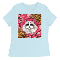 Baby Blue ragdoll cat Ladies Tee - LillyAllenDesigns