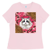 Bubblegum Pink ragdoll cat Ladies Tee - LillyAllenDesigns