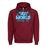 Burgundy Whale Hello There Sea World Birthday Boy Zipper Hoodie - CowhideDigitalArt