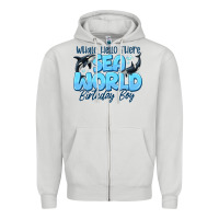 Dove Grey Whale Hello There Sea World Birthday Boy Zipper Hoodie - CowhideDigitalArt