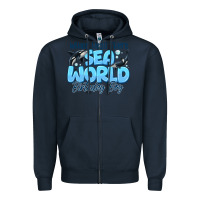 Navy Whale Hello There Sea World Birthday Boy Zipper Hoodie - CowhideDigitalArt