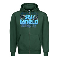 Sports Green Whale Hello There Sea World Birthday Boy Zipper Hoodie - CowhideDigitalArt