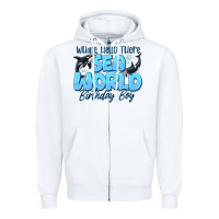 White Whale Hello There Sea World Birthday Boy Zipper Hoodie - CowhideDigitalArt