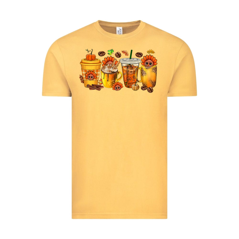 Thanksgiving Coffee Cups Vintage Tee by texasbilliewilder | Teevron
