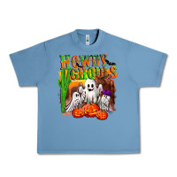 Pebble Blue Howdy ghouls Urban Heavy Tee - NancyCooperArtShop