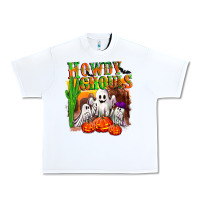 White Howdy ghouls Urban Heavy Tee - NancyCooperArtShop