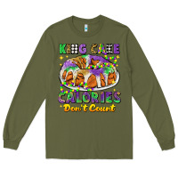 Army Green king cake calories dont count mardi gras Long Sleeve Tee - CowGirlArtShop