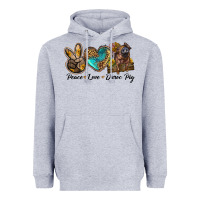 Peace Love Duroc Pig Heavyweight Hoodie | Teevron