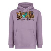 Lavender peace love duroc pig Heavyweight Hoodie - LillyAllenDesigns