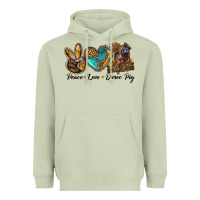 Matcha peace love duroc pig Heavyweight Hoodie - LillyAllenDesigns