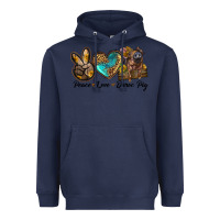 Navy peace love duroc pig Heavyweight Hoodie - LillyAllenDesigns