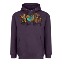 Plum peace love duroc pig Heavyweight Hoodie - LillyAllenDesigns