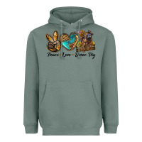 Sage peace love duroc pig Heavyweight Hoodie - LillyAllenDesigns