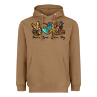 Toasted Coconut peace love duroc pig Heavyweight Hoodie - LillyAllenDesigns