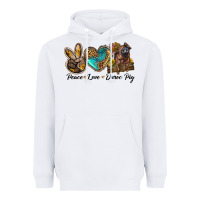 White peace love duroc pig Heavyweight Hoodie - LillyAllenDesigns
