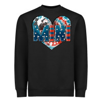 Black American mini heart 4th of july Heavyweight Sweatshirt - FaDigitalArtStudio