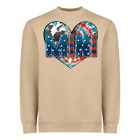 Mushroom American mini heart 4th of july Heavyweight Sweatshirt - FaDigitalArtStudio