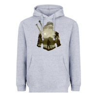 Heather Grey the witcher geralt hero sword companion minima list illusion art Heavyweight Hoodie - tuanDangUi