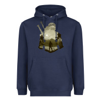 Navy the witcher geralt hero sword companion minima list illusion art Heavyweight Hoodie - tuanDangUi
