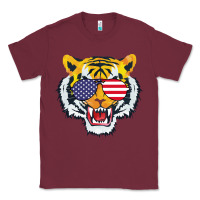 Burgundy America Merica Tiger Classic Tee - Bettercallsaul