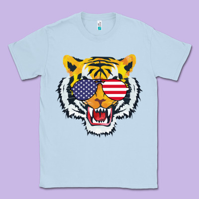 America Merica Tiger Classic Tee Designed By Bettercallsaul