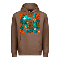 Chestnut baseball leopard uniform and hotdog with gemstone seamless pattern Premium Hoodie - BundleAndBundleShop