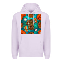 Lilac baseball leopard uniform and hotdog with gemstone seamless pattern Premium Hoodie - BundleAndBundleShop