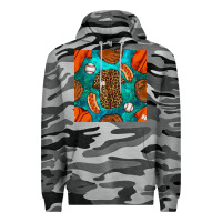 Slate Camo baseball leopard uniform and hotdog with gemstone seamless pattern Premium Hoodie - BundleAndBundleShop