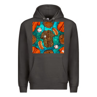 Smoke baseball leopard uniform and hotdog with gemstone seamless pattern Premium Hoodie - BundleAndBundleShop
