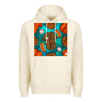 Tofu baseball leopard uniform and hotdog with gemstone seamless pattern Premium Hoodie - BundleAndBundleShop