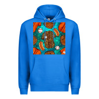 True Royal baseball leopard uniform and hotdog with gemstone seamless pattern Premium Hoodie - BundleAndBundleShop