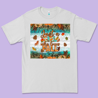 Just A Girl Who Loves Fall Tumbler Premium Tee Designed By Bundleandbundleshop