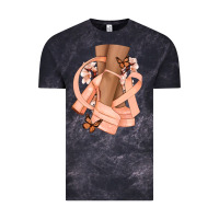 Cloud Black Cancer diva peach ribbon Vintage Tee - NancyCooperArtShop