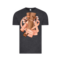 Vintage Black Cancer diva peach ribbon Vintage Tee - NancyCooperArtShop