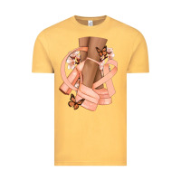 Vintage Mustard Cancer diva peach ribbon Vintage Tee - NancyCooperArtShop