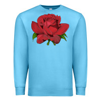 Ocean Blue Oklahoma Rose Illustrations Premium Sweatshirt - LillyAllenDesigns