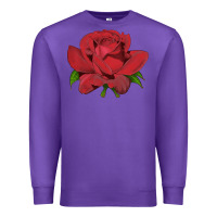 Purple Oklahoma Rose Illustrations Premium Sweatshirt - LillyAllenDesigns