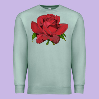 Oklahoma Rose Illustrations Premium Sweatshirt Designed By Lillyallendesigns