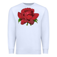 White Oklahoma Rose Illustrations Premium Sweatshirt - LillyAllenDesigns