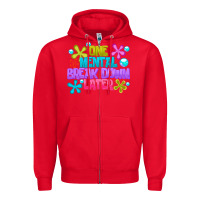 Red one mental break dowm later Zipper Hoodie - CowhideDigitalArt