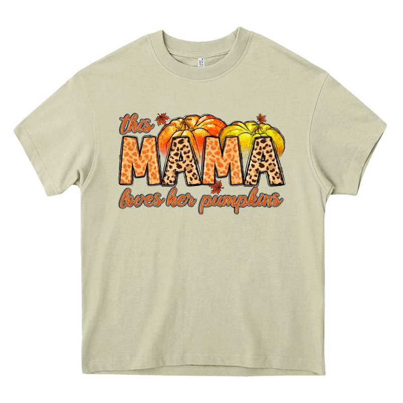 This Mama Loves Her Pumpkins Heavy Core Tee by MaliasSmallBusiness | Teevron