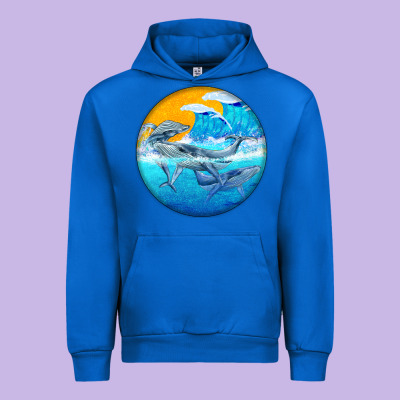 Humpback Whale Urban Hoodie Designed By Barkaloodesign